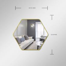 Gold Hexagon Wall Decor Hanging Mirrors