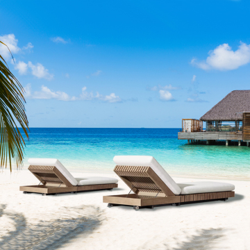 Customized Teak Chaise Lounge for Outdoor Garden Sets