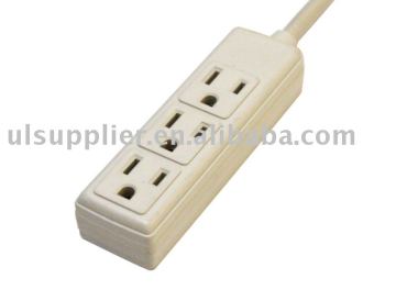 UL-Listed 3 outlet power strip/extension outlet