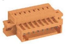 Wago Male 250V 300V 10A MCS Connector With Fixing Flanges ,