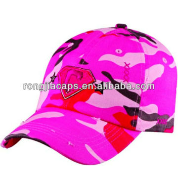 Camo Hats/Embroidery Camo Baseball Cap/Cotton Sports Hat