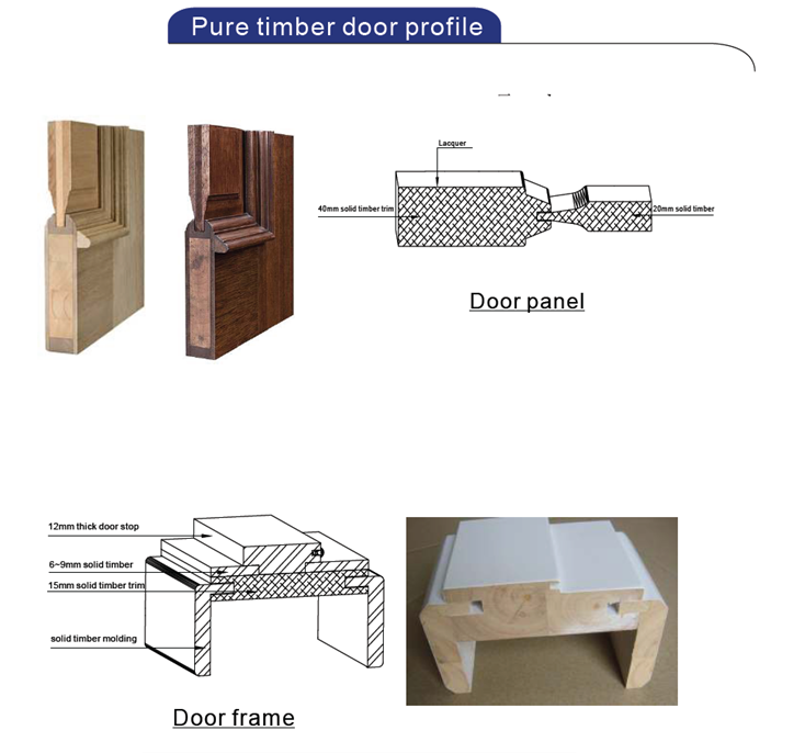 US Villa Main Entry Door Modern Design Pivot Wood Doors