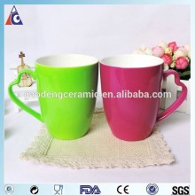 Hot selling colorful light ceramic mug