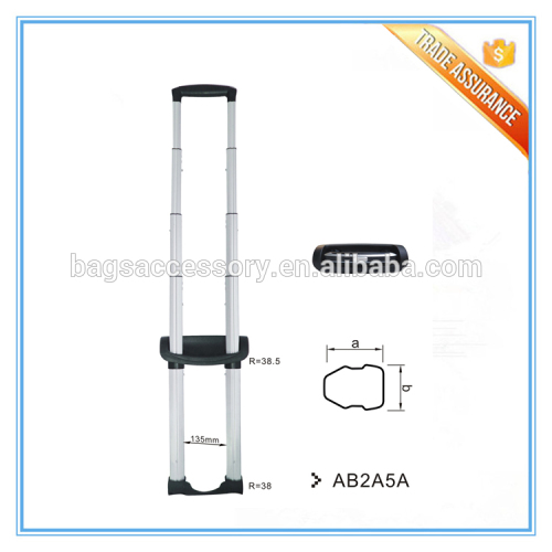 New design adjustable telescopic handle plastic travelling bag parts