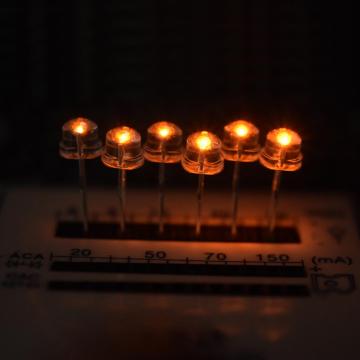 Orange LED 5mm Amber LED Clear Lens 600-610nm