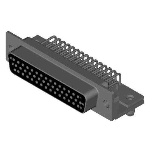 Conector D-sub 104 pines hembra de alta densidad en ángulo recto