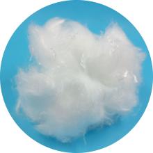 Hollow White PLA Fiber for 6D*51mm Filling