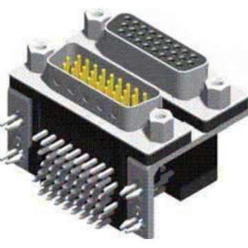 D-SUB Podwójny port kąt prosty 15PTO15P (wybity pin)