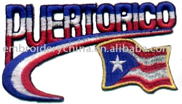 embroidery unique flag emblem for garments