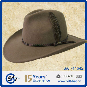 100% Wool Felt Men Hat wide brim