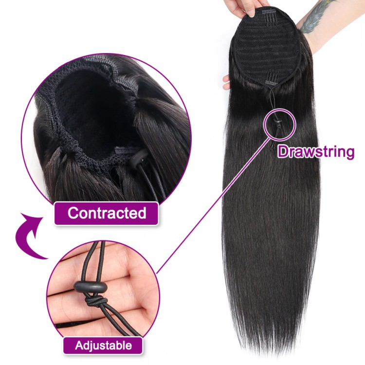 Top Quality Brazilian Ponytail Extensions Human Hair Ponytail Curly Drawstring Ponytails For Black Women