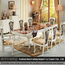 Wood carved dining room tables ,Marble top table, Classic table