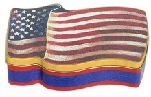 America flag shaped can