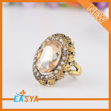 Antique Gold Crystal Rhinestone Wedding Ring