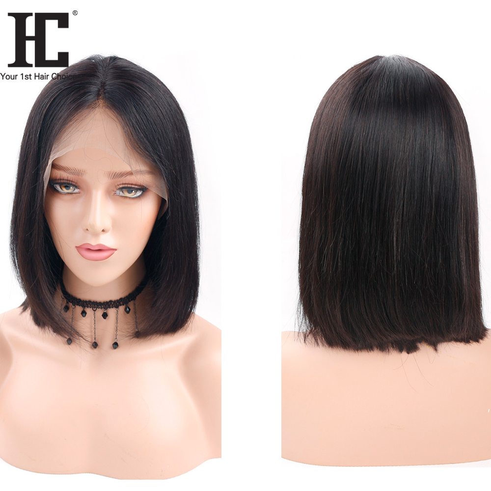 Big Sale Short Bob Cut 4x4 Human Lace Wig Natural Color lace Frontal Wig With Baby Hair In Stock Full Thin Skin Wigs