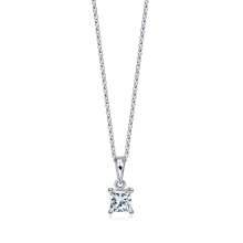 Elegant Lab Diamond Silver Necklace