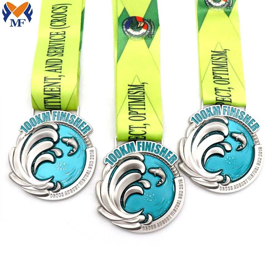 Pingat Glitter Race Finisher Custom Metal