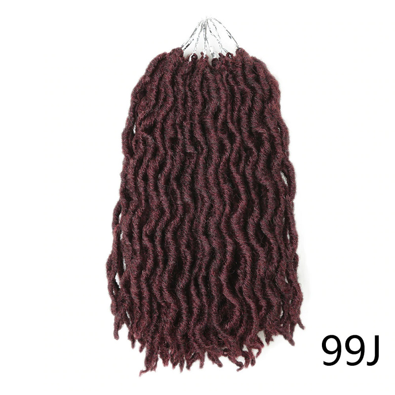 18inch Gypsy Locs Crochet Faux Nu Loc Wavy Goddess Boho Dreadlocks Twist Braiding Hair Extension Gypsy