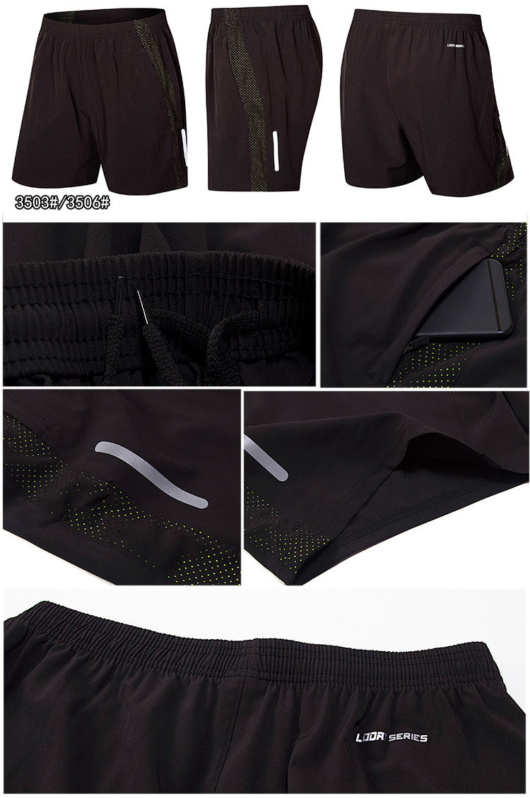 Wholesale Black Wear Unisex Quick Dry Running Clothing Leggings Sport Fitness Gym Shorts
