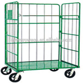 Steel material 3 Sided Jumbo Rod Infill cargo storage roll containers