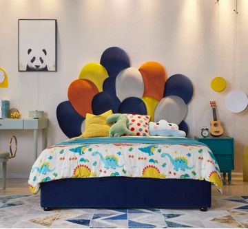 Kids Multi-Storage Fabric Upholstered Beds for Children's Rooms