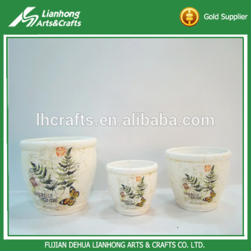 Fashion outside decoration hand painted ceramic butterflies planters