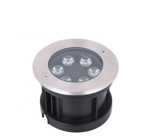 LED subterrâneo 6w rgbw mini luz azul inground