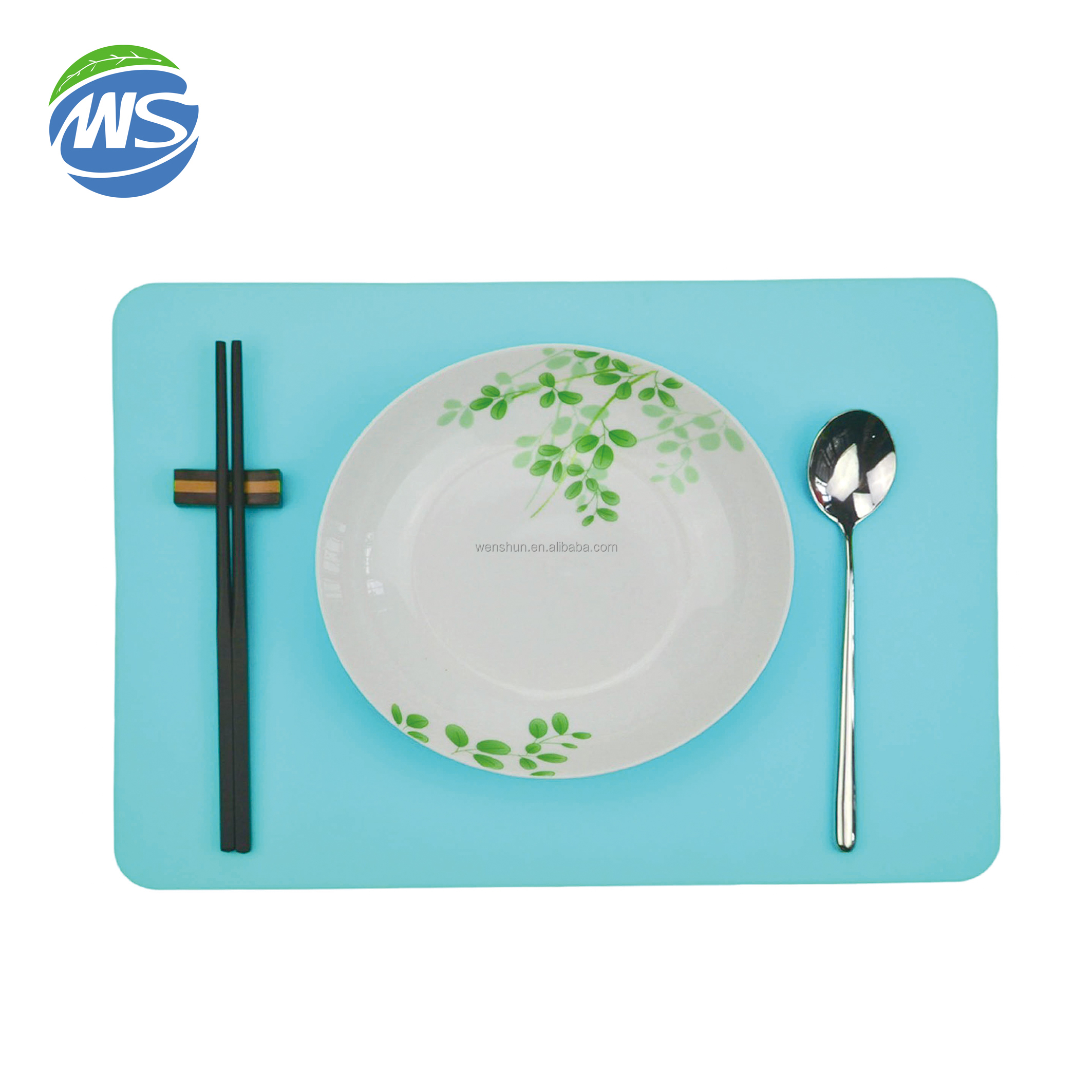 Custom Design Decoration 100% Food Grade 12" X 18" Square Kitchen Table Mat