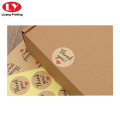 Logo tùy chỉnh in giấy kraft sticker màu nâu