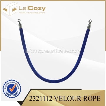 Hot sale braided velvet rope for hanging rope post stanchion/blue briaded rope/velvet ropes for sale