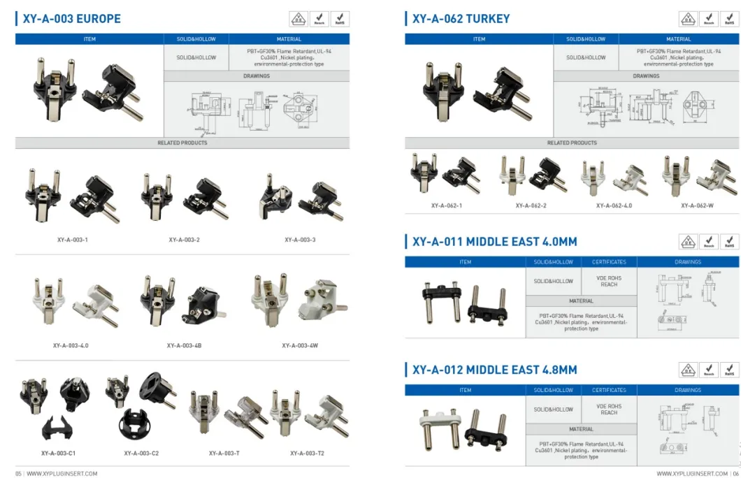 CNC Metal Blade Pins Solid Hollow Plp-014