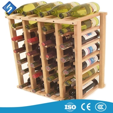 White Pine 36 Bottle Wine and Stemware Wood Wine Rack