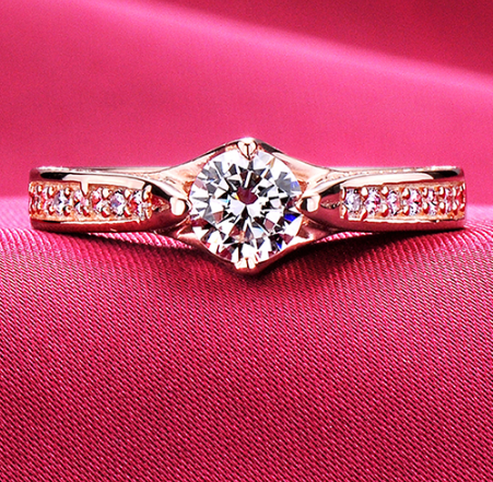 New wholesale Factory price Moissanite diamond 18 k Gold wedding ring engagement band for woman gift