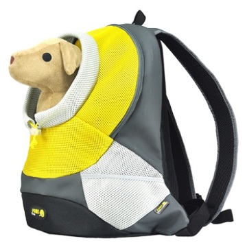 Yellow Large PVC and Mesh Pet Backpack