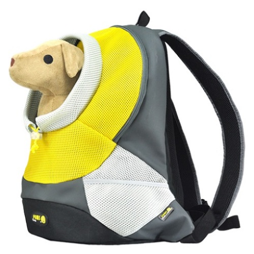 Yellow Large PVC and Mesh Pet Backpack