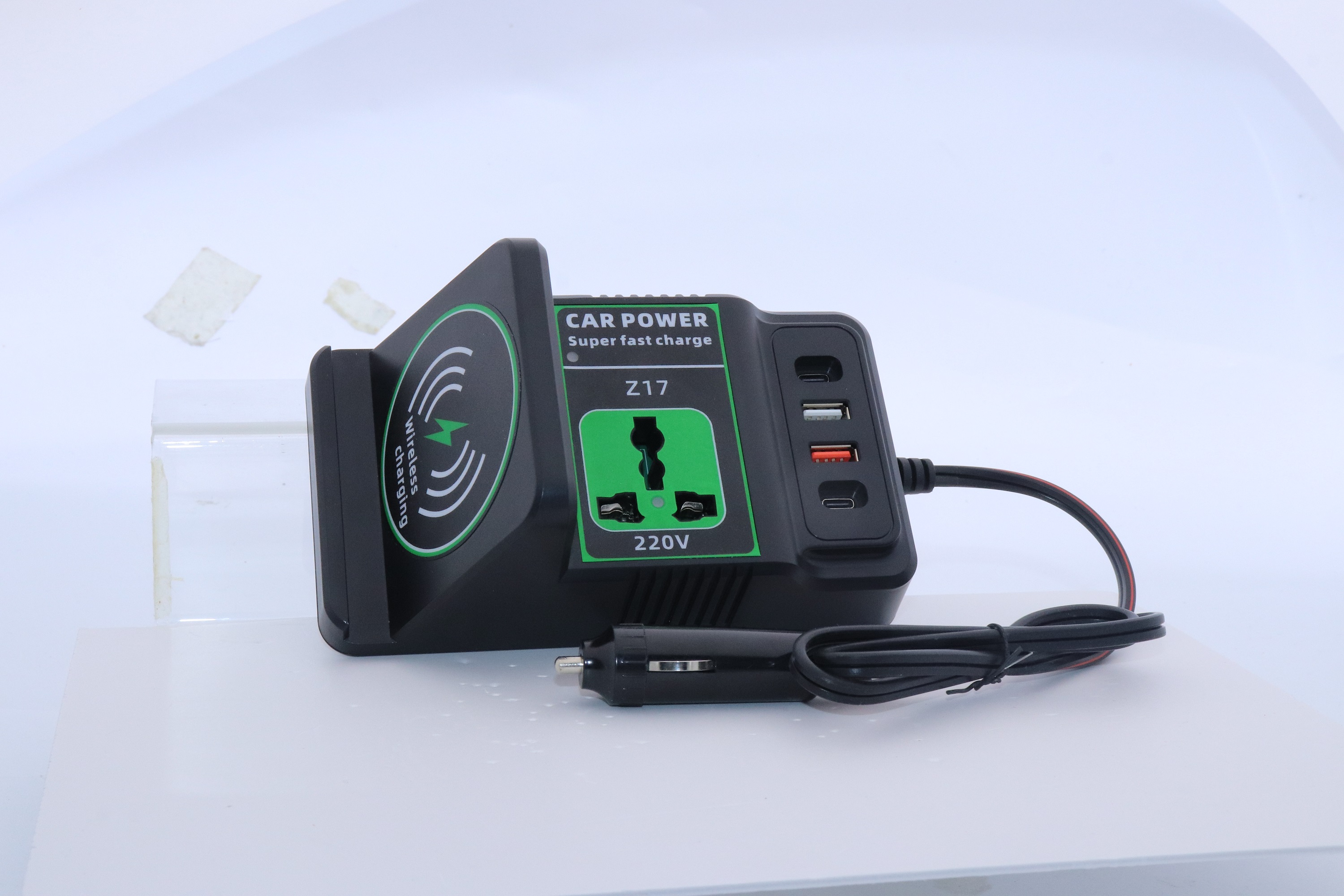 عاكس الشحن اللاسلكي للسيارة Wireless Charging Car Inverter
