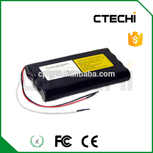 lithium-ion 18650 rechargeable battery pack 14.4V 5.8Ah for underwater lighting