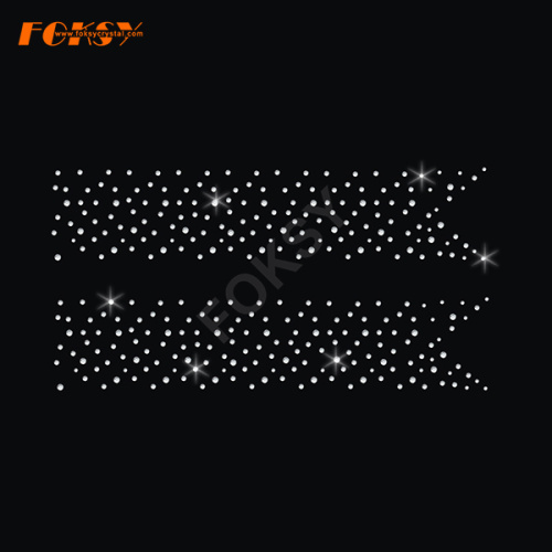 Crusted Scatter Hot Fix Rhinestone Transfer Cheer Bow Strips