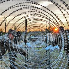 Triple concertina razor wire