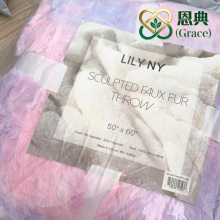 Stretch Rabbit Fur Print Throw