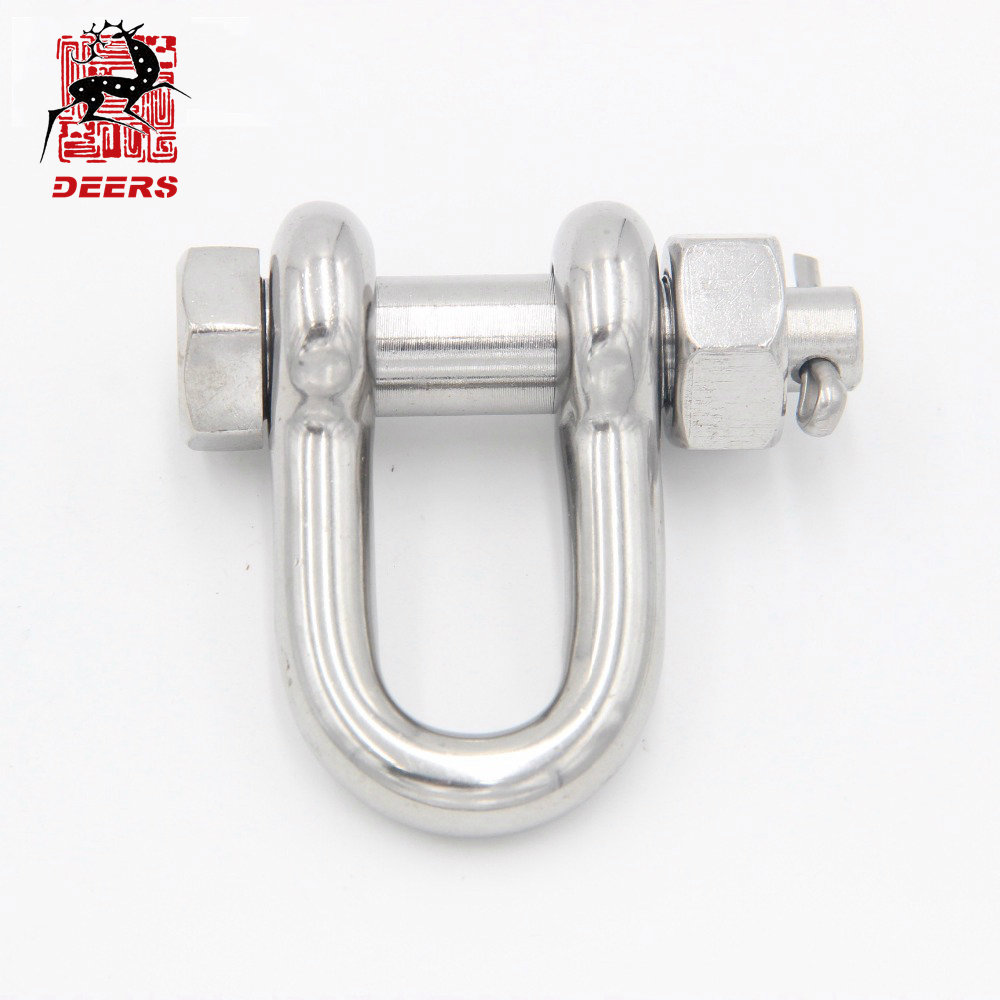 US Type Manufacturer Marine Hardware D shackle Stainless Steel