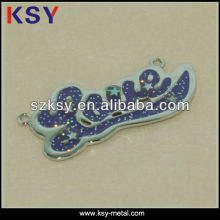Soft enamel Metal engraved logo jewelry tags