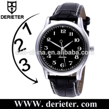 Custom Logo Leather Strap Men Backward Japan Movement Reverse Anti-clockwise Watch
