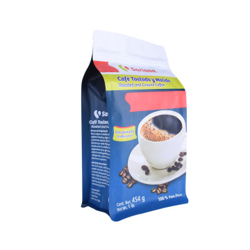 Kundenspezifisch bedruckter 1lb gemahlener Kaffeebeutel Arabica-Kaffee