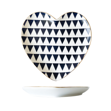 heart shape Dessert Plate ceramic dish porcelain plates