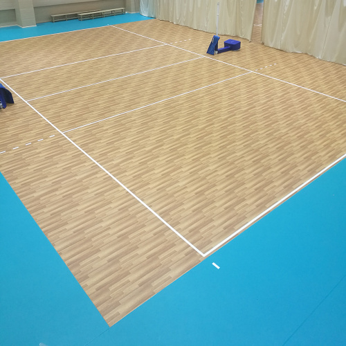 Lantai bola tangan olahraga plastik pvc dalam ruangan