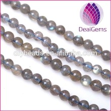2015 Fashion Natural smooth 8mm round grey moonstone beads
