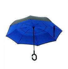 Retro beach umbrella blue