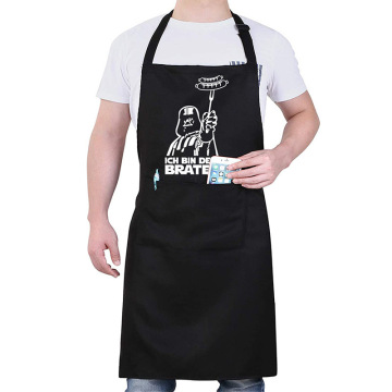 Custom Logo Black Kitchen Apron - Wholesale Polyester Apron