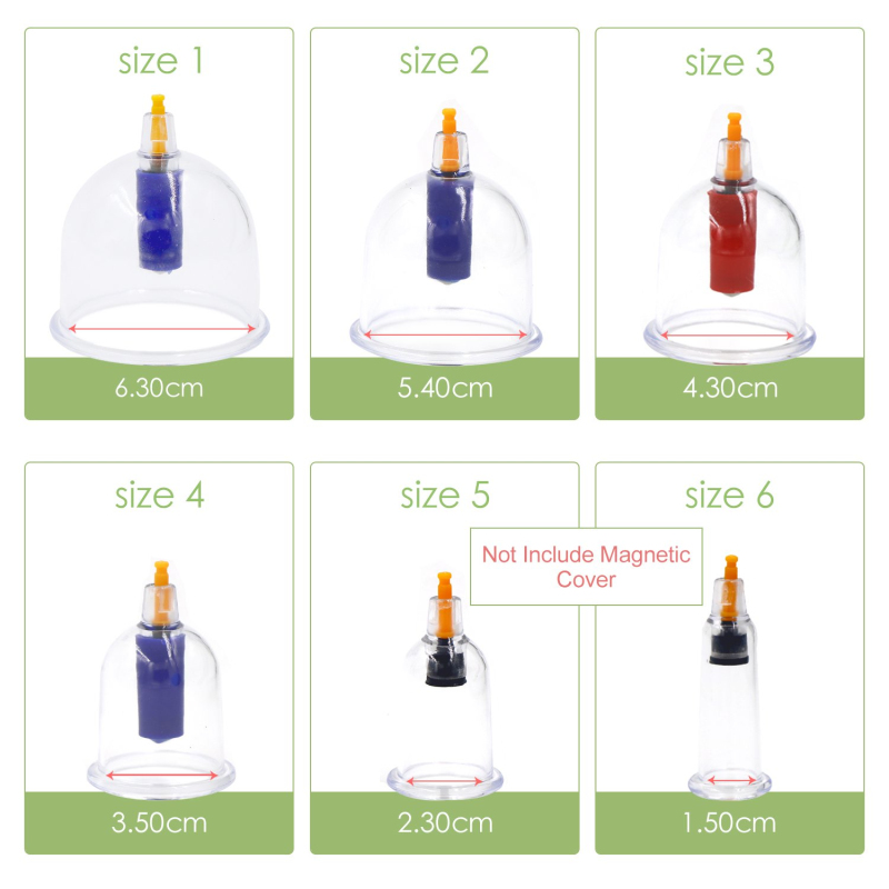 Hot sell Chinese traditional hijama cupping sets with ABS Big pump